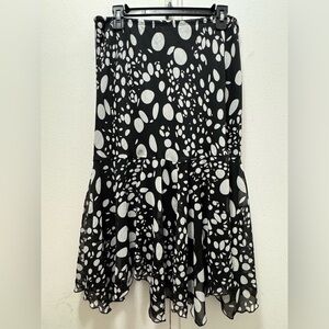 Y2K First Option Black/White Polka Dot Fairy Skirt Size M